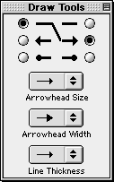 Arrow tools floating window